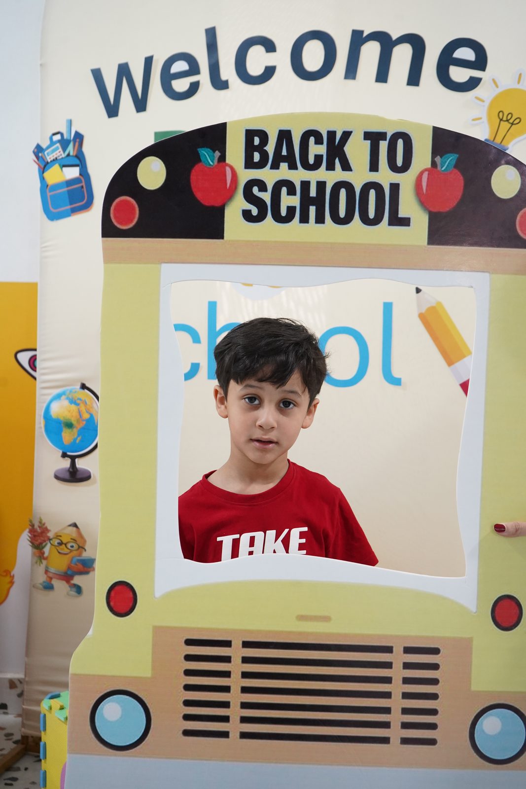Student at the Back to School frame